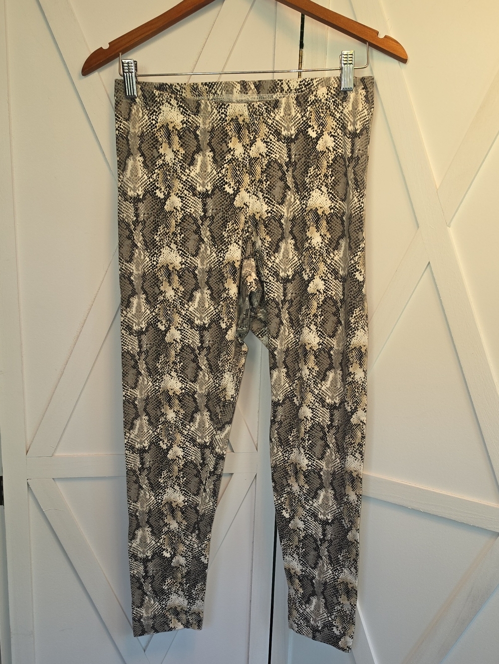 New Old Navy Snake-Print Stretch Cotton Leggings
